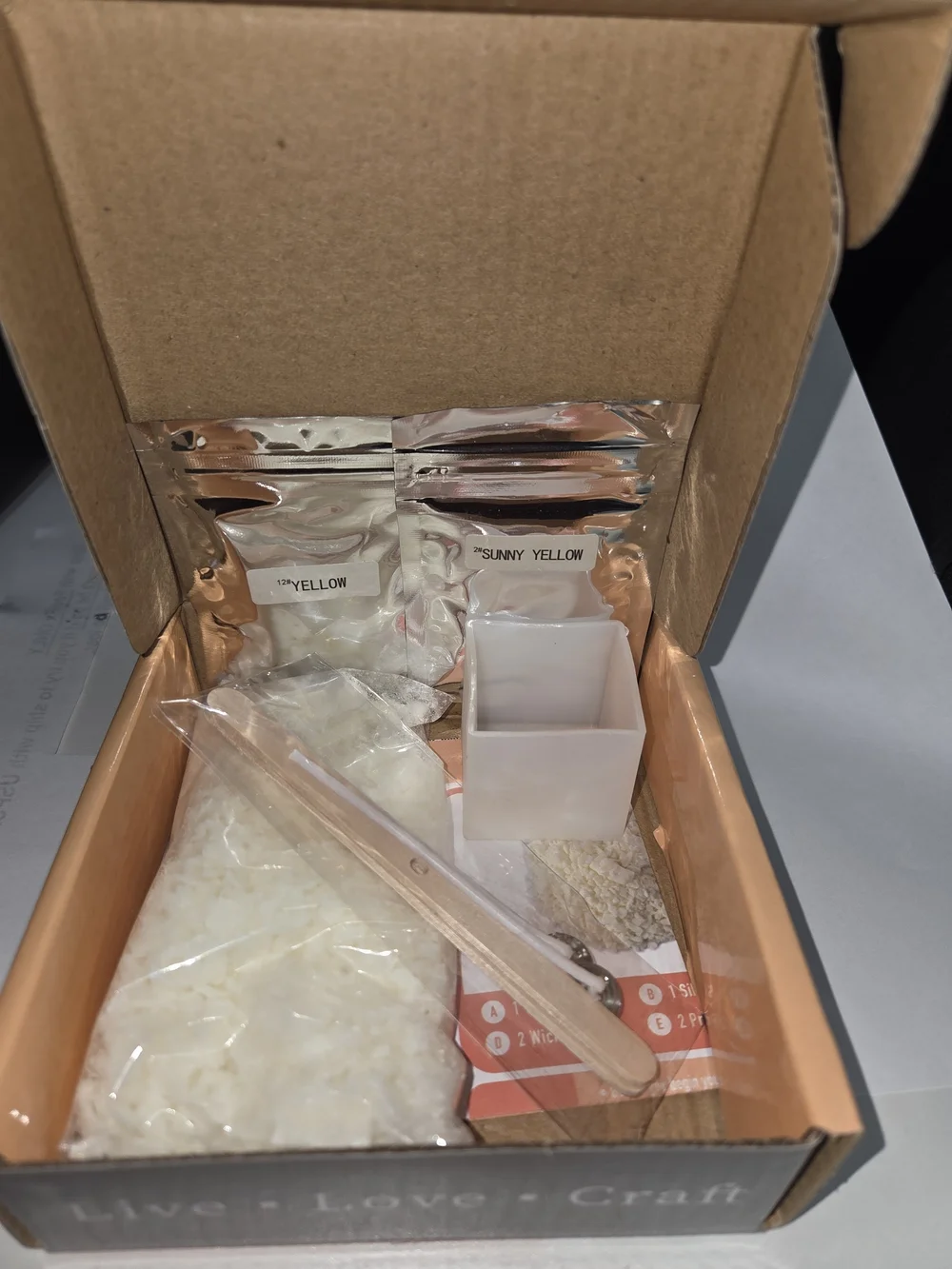 Vanilla Dreams Candle Making Kit by - Orange and Light Green